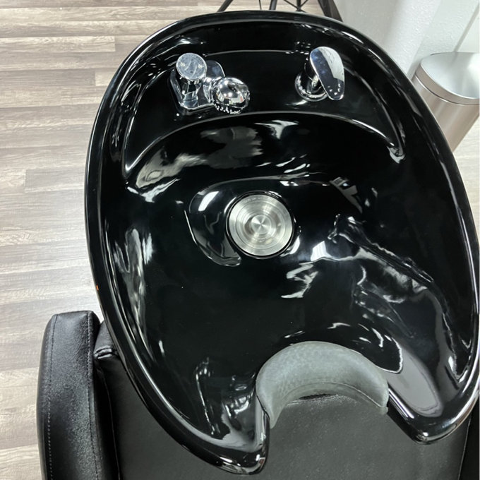 Inbox Zero Shampoo Barber Backwash Chair Extended, Ceramic Shampoo